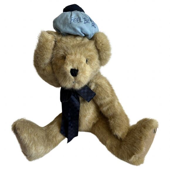 BOYDS Head Bean Bear Collection Feel Better Bear Get Well Gift 15" - Picture 2 of 7